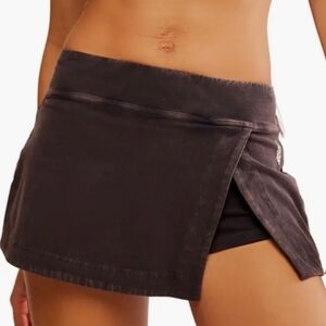 FP Movement Hot Shot Workout Tennis Miniskort Bkackish Brown Cotton XS